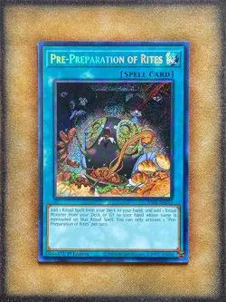 Yugioh Pre-Preparation of Rites RA01-EN055 Secret Rare 1st Ed NM - Image 1