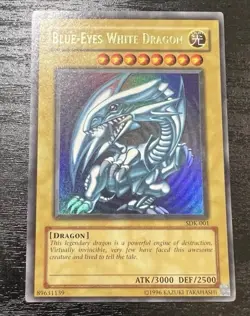 Blue-Eyes White Dragon SDK-001 Unlimited Ultra Rare Yu-Gi-Oh Near Mint Vintage - Image 3