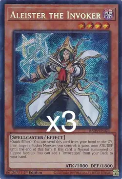 3X Yugioh Aleister the Invoker RA04-EN024 Secret Rare 1st Edition NM - Image 1