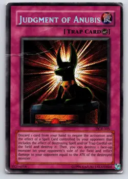 Judgment of Anubis DCR-105 Secret Rare Dark Crisis Yu-Gi-Oh Damaged - Image 1