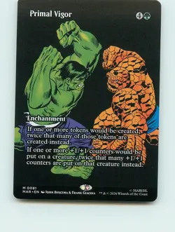 Primal Vigor (Borderless) M81 MTG Marvel Universe Eternal (MAR) - Image 1
