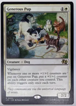 Foundations Jumpstart GENEROUS PUP NM Magic MTG Free Shipping! - Image 1