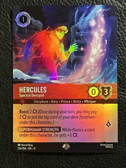 Disney Lorcana Hercules Spectral Demigod Epic Winterspell 214/204 - Image 1