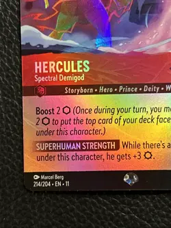 Disney Lorcana Hercules Spectral Demigod Epic Winterspell 214/204 - Image 4
