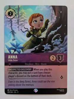 Disney Lorcana - Anna - Little Sister (Epic) 209/204 Winterspell Holo - Image 1
