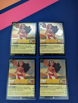 4 X Foil Disney Lorcana 14/204 Moana - Of Motunui Rare Cold Foil First Chapter - Image 1
