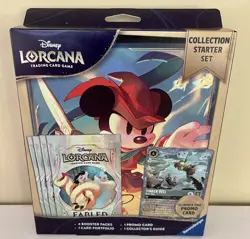 Lorcana Fabled Collection Starter Set Sealed. 4 Packs, Tinkerbell Promo, Binder! - Image 1