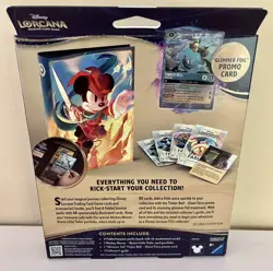 Lorcana Fabled Collection Starter Set Sealed. 4 Packs, Tinkerbell Promo, Binder! - Image 2
