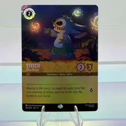 Lorcana- Fabled Stitch Alien Dancer Epic Holofoil Card 207/204 Miscut Btm Right - Image 3