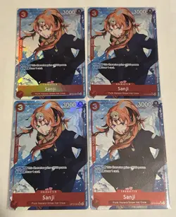 Bandai One Piece Card Game Sanji OP10-005 Punk Hazard Alt Art Foil x4 - Image 1