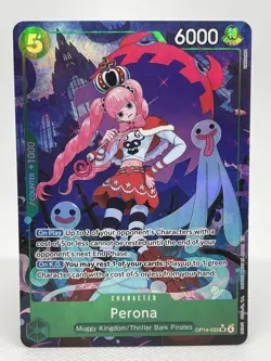 The Azure Sea's Seven One Piece CCG Perona Alt Art Super Rare #OP14-033 - Image 1
