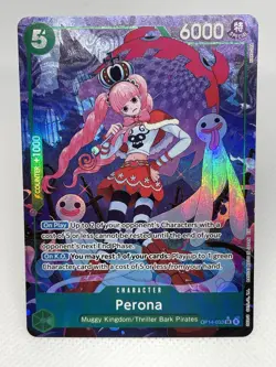 The Azure Sea's Seven One Piece CCG Perona Alt Art Super Rare #OP14-033 - Image 2