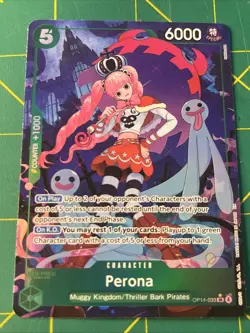Perona Alt Art OP14-033 SR The Azure Sea's Seven ONE PIECE Card Game NM - Image 2