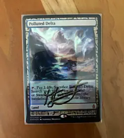Polluted Delta 17/45 Zendikar Expeditions Foil Signed MTG - Image 1