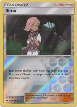 x4 Ilima - 121/149 - Uncommon - Reverse Holo Pokemon SM1 Sun & Moon Base M/NM En - Image 1