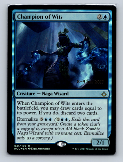 Magic the Gathering - MTG - HOU - Champion of Wits - FOIL - Prerelease - Image 1