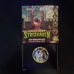 MTG: Secrets Of Strixhaven AR Enhanced Collectible Promo Coin - Force of Will - Image 1