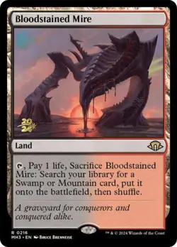 Bloodstained Mire -Foil Near Mint MTG Promos: Prerelease Cards - Image 1