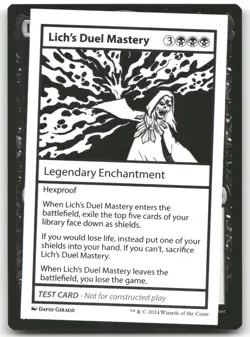 Lich's Duel Mastery (NM) MB2 Playtest MB2PC Magic MTG - Image 1