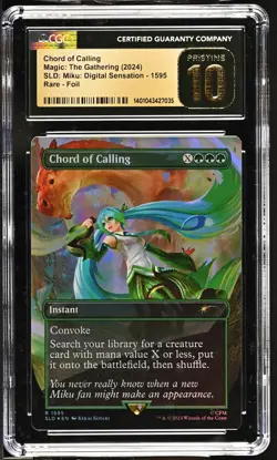 CGC PRISTINE 10 Chord of Calling SLD Hatsune Miku 1595 Foil Borderless MTG - Image 1