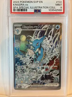 2024 POKEMON SVP EN-SV BLACK STAR PROMO #131 KINGDRA EX PSA 9 - Image 2