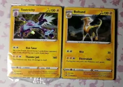 SEALED 💎 Boltund 076/202 & Toxtricity 063/189 Pokemon Cosmos Holo Rare Promo NM - Image 2