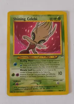 2001 Pokemon Shining Celebi 106/105 secret rare !!! LP - EXCELLENT HOLOGRAPHY - Image 1