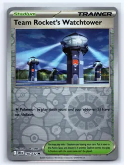 Team Rocket's Watchtower 180/182 Destined Rivals Pokemon Reverse Holo LP - Image 1