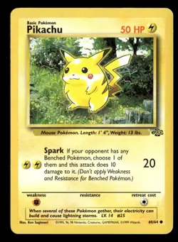 Pikachu 60/64 Unlimited Common Jungle Pokemon Card - 1 - Image 2