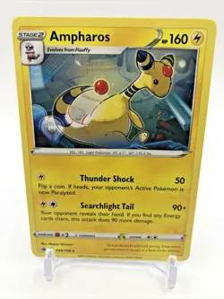 Pokemon Chilling Reign Ampharos 49/198 Near Mint Pack Fresh!! - Image 1