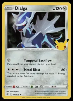 Dialga 020/025 Rare Celebrations Pokemon Holo Lightly Played - Image 1