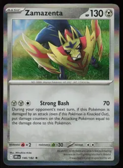 Zamazenta 146/182 Rare Destined Rivals Pokemon Holo Near Mint - Image 1