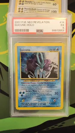 Suicune PSA 5 EX Neo Revelation Holo 14/67 2001 Vintage Pokemon - Image 1
