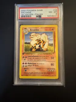 1999 Pokemon ITA PRIMA EDIZIONE 1st Edition Base Set Arcanine 23/102 PSA 8 - Image 1