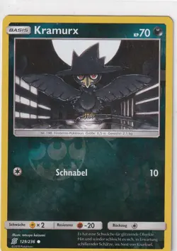 Pokemon Karte Bund der Gleichgesinnten Nr. 129/236 Kramurx Reverse Holo deutsch - Image 1