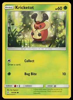 Kricketot 13/236 Common Cosmic Eclipse Pokemon Near Mint - Image 1