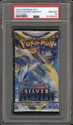 2021 POKEMON SWSH SILVER TEMPEST BOOSTER PACK LUGIA ART PSA GEM MINT 10 💎 - Image 1