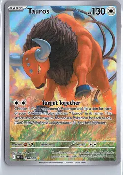 Tauros 096/086 Holo Illustration Rare Chaos Rising Pokemon NM - Image 1