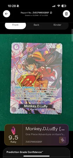 One Piece Card Game Monkey D. Luffy ST26-005 SP OP15 - Image 2