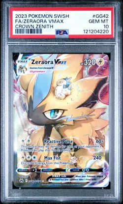 Zeraora VMAX PSA 10 Pokemon TCG Galarian Gallery Crown Zenith GG42/GG70 - Image 1