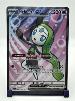 Pokemon TCG Meloetta EX 159/086 SV: Black Bolt Ultra Rare NM - Image 1