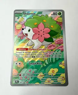 Pokemon Shaymin 185/182 Sv10: Destined Rivals Illustration Rare NM - Image 1