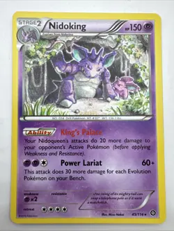 Pokemon TCG Nidoking 45/114 Steam Siege Rare NM Condition - Image 1