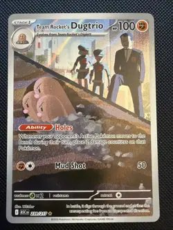 Team Rocket's Dugtrio 239/217 Illustration Rare Ascended Heroes Pokemon Holo NM - Image 1
