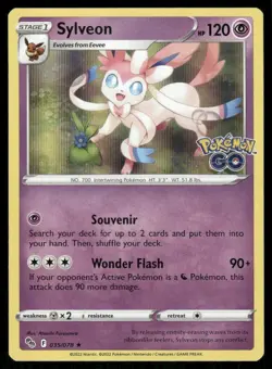 Pokemon Cards Sylveon 035/078 Holo Pokemon GO Holo Rare NM *2 - Image 1
