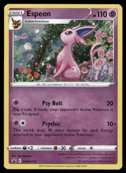 Pokemon Cards Espeon SWSH174 Holo Sword & Shield Promo Holo Promo NM *1 - Image 1