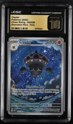 Claydol 092 Me04: Chaos Rising Illustration Rare Pokemon CGC 10 PRISTINE - Image 1