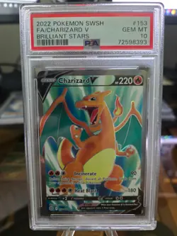 2022 Pokemon Brilliant Stars Charizard V 153/172 PSA 10 - Image 3