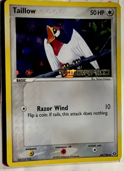 TAILLOW EX Emerald POKEMON Holo Stamped 2005 Trading Card 68/106 TCG - Image 2