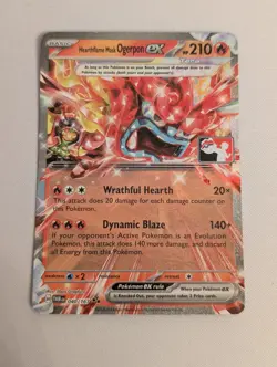 Hearthflame Mask Ogerpon ex 040/167 Holo Double Rare Prize Pack Series Cards NM - Image 1